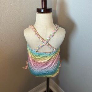 Rainbow animal print one piece